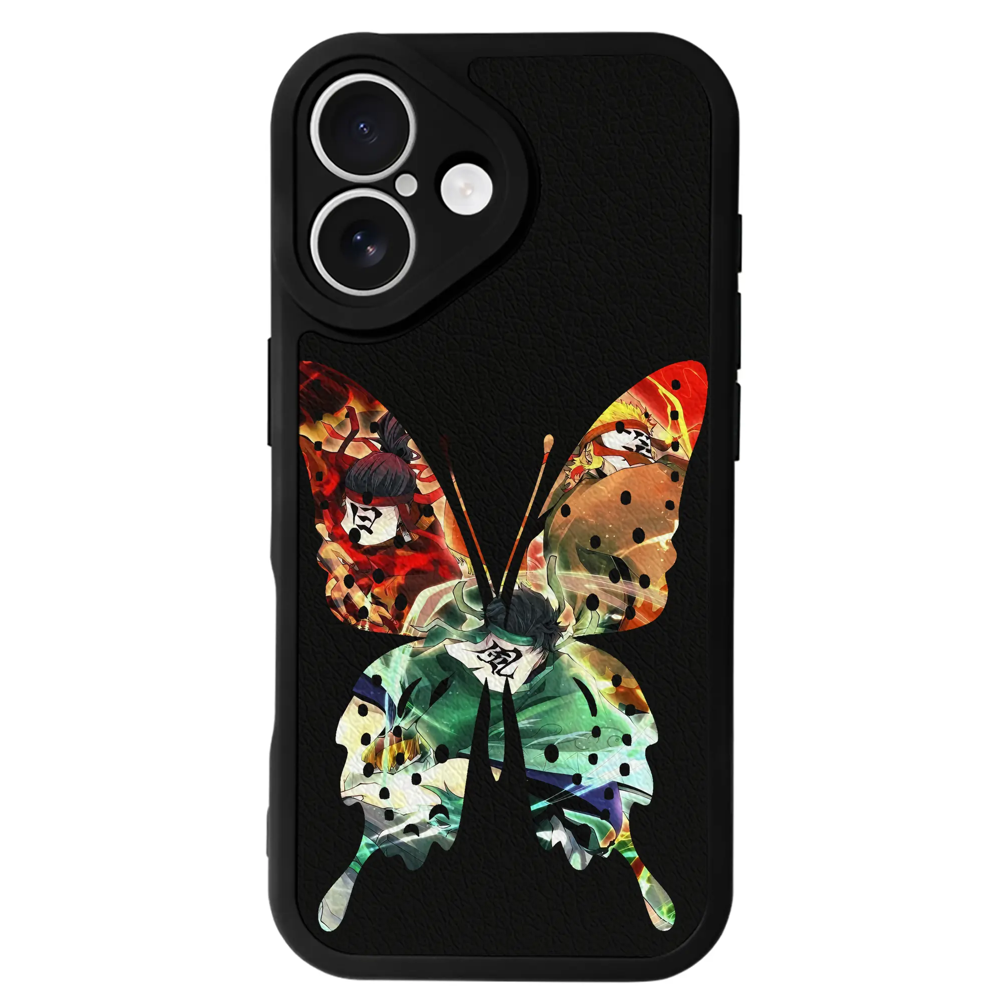 鬼滅の刃 グッズ,竈門 炭治郎 - IPhone 16シリーズ対応 ・ シリコンスマホケース ・ レザー調 ・ 高精度フィット ・ 耐衝撃 ・ ワイヤレス充電対応 ・ 精密カット